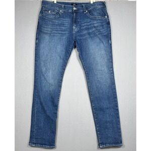 True Religion Mens Jeans 40x34 Rocco Relaxed Skinny Flap Pockets SN FLAP Fade